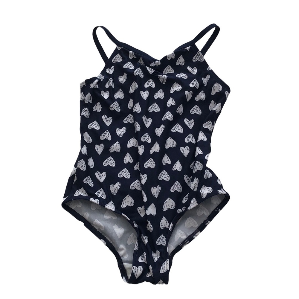 Heart prints toddler bathing suit